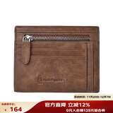 暇步士（Hush Puppies）钱包男牛皮卡包男士多功能钱夹零钱包便携名片夹礼盒装节日送男友