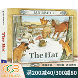 英文原版 The Hat 帽子 纸板书 汪培珽第五阶段 名家Jan Brett 儿童启蒙图画故事书 绿山墙