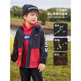 李维斯（Levi's）童装儿童【小软壳加绒】三防风衣秋冬外套男女童防风夹克 黑美人