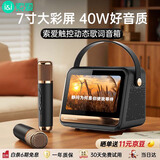 索爱（soaiy）GC520Pro 歌词音箱k歌话筒麦克风一体式儿童户外用家庭用ktv唱歌男女生日圣诞礼物 黑金