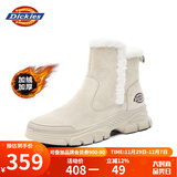 Dickies女士雪地靴女靴冬季加绒加厚短靴保暖棉鞋靴子 米色 40 
