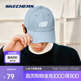 斯凯奇休闲情侣遮阳鸭舌帽男女同款时尚防晒帽运动棒球帽百搭休闲