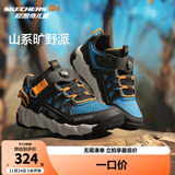 Skechers斯凯奇青少年运动鞋户外鞋冬季新款强抓地防滑儿童鞋406433L 黑色/多彩色/BKMT 35