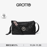 个乐黑石包经典大容量植鞣绵羊皮单肩斜挎通勤软包男女款礼物 黑石M（银标）