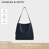 CHARLES&KEITH大容量通勤子母单肩包托特包包女包生日礼物CK2-40270966-1 CK2-40270737-2Navy藏青色 L