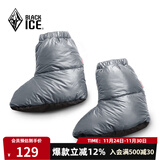 黑冰（BLACKICE）户外灰鹅绒羽绒脚套 冬季室内轻量保暖袜套Z2163 铁灰 M