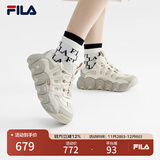 FILA 斐乐可颂鞋复古运动鞋女冬休闲鞋老爹鞋 豆腐白/燕麦色-TO 36.5 (230mm)