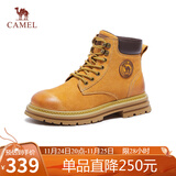 骆驼（CAMEL）【山泽】大黄靴男马丁靴男休闲工装靴 L14W307636R 土黄(加绒) 41