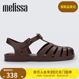 梅丽莎（melissa）新款时尚编织女士简约通勤果冻罗马凉鞋32408 棕色 39