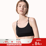 金三塔抹胸带胸垫防走光时尚打底吊带抹胸运动裹胸 黑色有胸垫 XL (170/92A)
