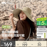 蕉下（beneunder）遮阳帽子女双面倍护渔夫帽防晒帽大檐防紫外线AL500米