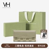 VANESSA HOGAN  VH女包PVC长款钱包小众多功能钱夹复古手拿小包生日礼物送女友 绿色