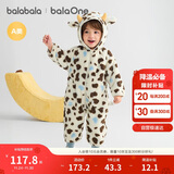 巴拉巴拉婴儿连体衣秋冬装宝宝外出抱衣爬服2025保暖绒感萌趣209425120201