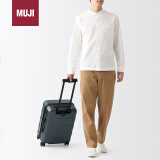 MUJI可自由调节拉杆高度硬壳拉杆箱(36L)行李箱可登机灰色EEE02A4S