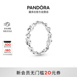 潘多拉（PANDORA）时刻绳结戒指现代符号寓意优雅时尚简约生日礼物送女友