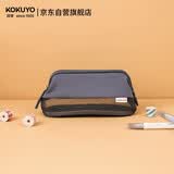 国誉（KOKUYO）(KOKUYO)大开口网格笔袋学生收纳文具袋文具盒 蓝色 WSG-PC272B