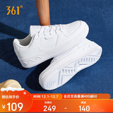 361°运动女鞋秋冬季学生复古厚底增高小白休闲板鞋子女682116601F-7