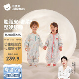 贝肽斯婴儿睡袋恒温胎脂皮儿童分腿睡袋婴幼儿防踢被秋冬中厚 伊芙琳S