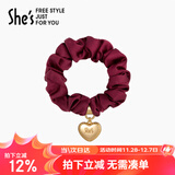 She's茜子心型职业发圈丸子头皮筋简约发绳时尚头饰生日礼物送女友