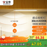 公牛（BULL）感应橱柜灯衣柜灯LED人感光感磁吸 卧室床沿玄关小夜灯30CM4000K