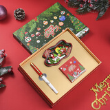 DUKE公爵2026马踏祥云套装5红色气氛款铱金笔钢笔墨水笔自用书写送人自用书写顺滑可用墨囊 圣诞冰箱贴套装（红色钢笔）