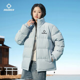 准者短款运动棉服男式春季新款立领防寒保暖棉衣潮流拉链休闲外套 浅蓝【男女同款】 L