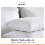 SHOPMARRIOTT 万豪五星级酒店枕头 白鸭绒 羽绒羽毛单人枕芯 四季纯棉低枕软枕 51×76 cm（单只）
