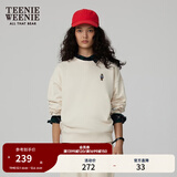 Teenie Weenie小熊秋季简约圆领套头卫衣学院风短款上衣休闲时尚女 乳白色 M (165)