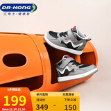 江博士学步鞋运动鞋冬季男女童加绒保暖儿童鞋B14244W006灰/黑29