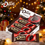 德芙（Dove）圣诞礼盒多口味巧克力礼物女送男老师老婆生日43g大条装*12条 香浓黑巧【12条/盒】盒装516g