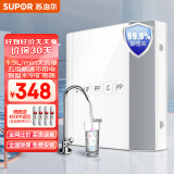 苏泊尔（SUPOR）净水器家用厨房台上台下壁挂式超滤机自来水过滤不插电无废水小体积米白色 净水器 UU01