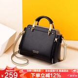 金狐狸（FOXER）牛皮女士包包女包大容量手提单肩包斜挎包轻奢女生女友生日礼物