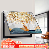 瑞尚（RUISHANG） 现代简约电表箱装饰画配电箱遮挡画餐厅挂画电闸箱多媒体画壁画 福禄双全A 80*60可覆盖（横70竖50）晶瓷面