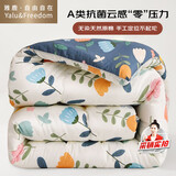 雅鹿·自由自在A类抗菌纤维被子被芯秋冬天季单人加大被褥棉被5斤180x220cm 繁花