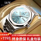 爱沃驰瑞士IW品牌手表男机械表全自动男士手表前十名夜光时尚男表礼物男 冰川蓝|礼盒包装|定制刻字
