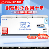 小鸭（XIAOYA）【45年老品牌】卧式冰柜商用大容量冷藏冷冻柜家用展示柜雪糕柜全冷冻家用双温速冻【加厚铜管】 3.1米x0.96米单温【1404升双压缩机】