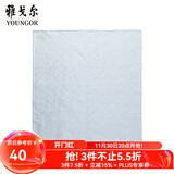雅戈尔（YOUNGOR）丝巾男士口袋丝巾优质涤丝面料经典丝巾装饰方巾商场同款 灰色 均码