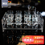 肖特圣维莎（SCHOTT ZWIESEL）德国进口无铅水晶白酒杯 小酒杯套装 德国制造白酒杯分酒器 杯架x1+杯子46mlx6只