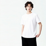 京东京造t恤打底衫男装短袖纯棉抗菌白小T男士冬季衣服内衣 黑色 2XL