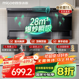 四季沐歌抽油烟机家用28m³大吸力顶侧双吸超薄吸油烟机一级能效免拆热清洗 挥手智控 国家补贴立减20%