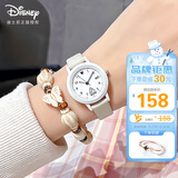 迪士尼（Disney）手表女简约小圆盘带日历石英表初高中学生女孩防水手表MK-11854W