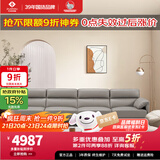 左右沙发现代简约头层牛皮沙发DZY5161-2 四人位【Z1012影青灰】