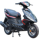 杰帆（JF）踏板摩托车125cc鬼火一代摩托车外卖踏板车燃油车助力车可上牌 黑色带新款贴花 标准款