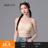 三福2024新款运动风文胸女固定杯抹胸美背细肩带裹胸吊带背心内衣 肤色 75B