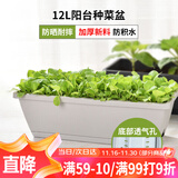花沃里花盆大号带托盘阳台种菜盆种菜箱种子育苗盘种植箱长方形塑料花盆