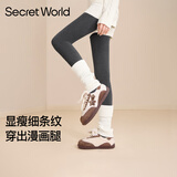 SecretWorld打底裤女秋冬加绒灰色黑色外穿冬季加厚连脚配裙子女士保暖连裤袜