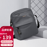 高尔夫GOLF单肩包男士休闲斜挎包男大容量牛津布防泼水轻便手机包学生随身小挎包运动男包5I797449J鸦灰