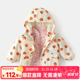 嘟嘟家【一衣三穿】儿童满印外套冬装宝宝两件套男童加厚上衣冬季 粉色 110