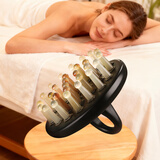 采药师牛角梳子按摩头皮黑紫光檀木头部经络刷腹部肩颈椎落枕刮痧按摩器