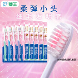 狮王 细齿洁精巧牙刷 小头牙刷 女士牙刷 小头 软毛牙刷 软毛 9支